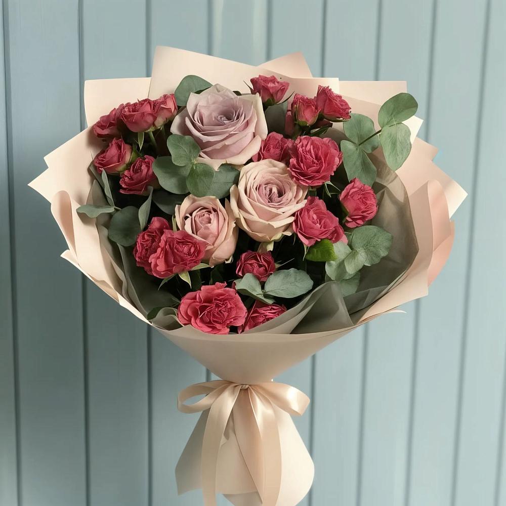 Букет цветов из: Гвоздики и Розы в Алферьево