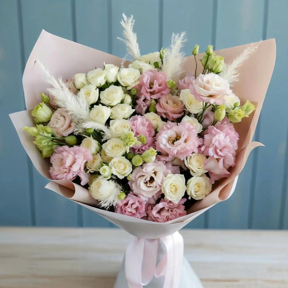 Букет цветов из: Альстромерии и Розы в Алферьево