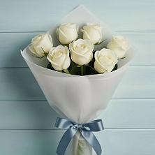 Букет 7 Белых роз Эдлесс Лав в Алферьево
