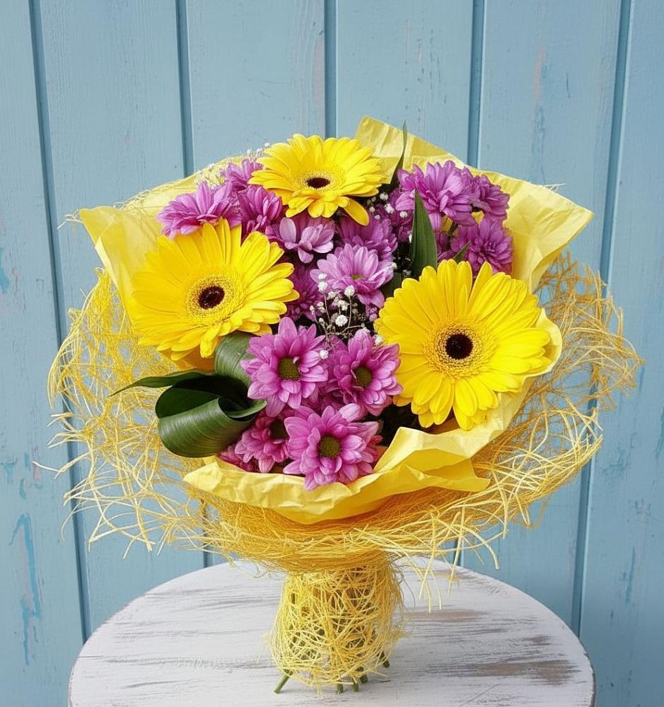 Букет цветов из: Хризантемы и Герберы в Алферьево