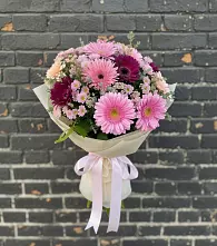 Букет цветов из:  Герберы и Хризантемы в Алферьево