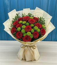Букет цветов из:  Розы и Хризантемы #REPLACE_PRED# Алферьево