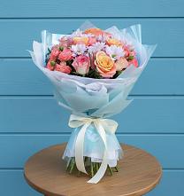 Букет цветов из:  Хризантемы и Розы в Алферьево