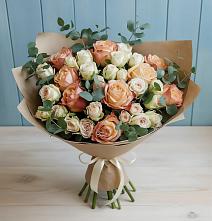 Букет цветов из:  Альстромерии и Розы в Алферьево
